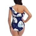 thumbnail image 5 of Honeii Mom And Baby Owls for women's one-piece swimsuit featuring a chic one-shoulder design experience elegance and style in the water-Large, 5 of 6