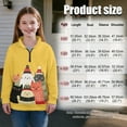 thumbnail image 2 of Xoenoiee Christmas Cat Print Girls Half Zip Sweatshirt Fleece Quarter Zip Pullover Xmas Sweatshirts Stand Collar Fall Clothes for Teen Girl, Size 7-8 Years, 2 of 7