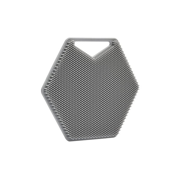 Midsumdr Cleaning Brush Silicone Exfoliating Body, Shower And Bath Accessories With Storage Hooks, Easy To Clean, Foamy And Reusable, Flat Clean Brush For Bathing, Hair Washing Cleaning Supplies