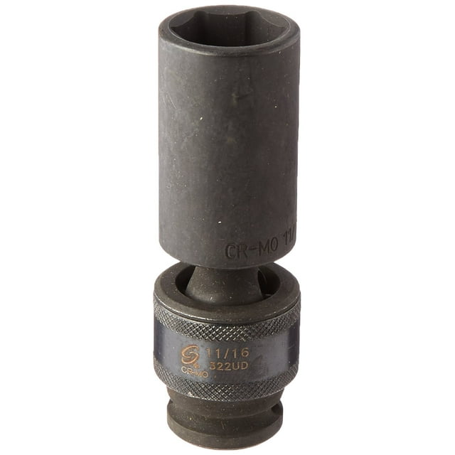 Sunex 322ud Dado de impacto universal de profundidad de 11/16 pulgadas con accionamiento de 3/8 pulgadas