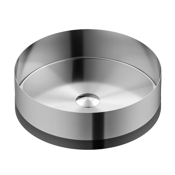 Karran Usa Ccv300 Cinox 15-3/4" Circular Stainless Steel Vessel Bathroom Sink - Stainless