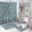 Floral 5, variant on Bathroom Rugs Sets 4 Piece with Shower Curtain, Floral Pattern Printed on Bathroom Shower Curtain Sets with Rugs, Great for Master Bath Beach House Modern Home, 72 x 72 inches