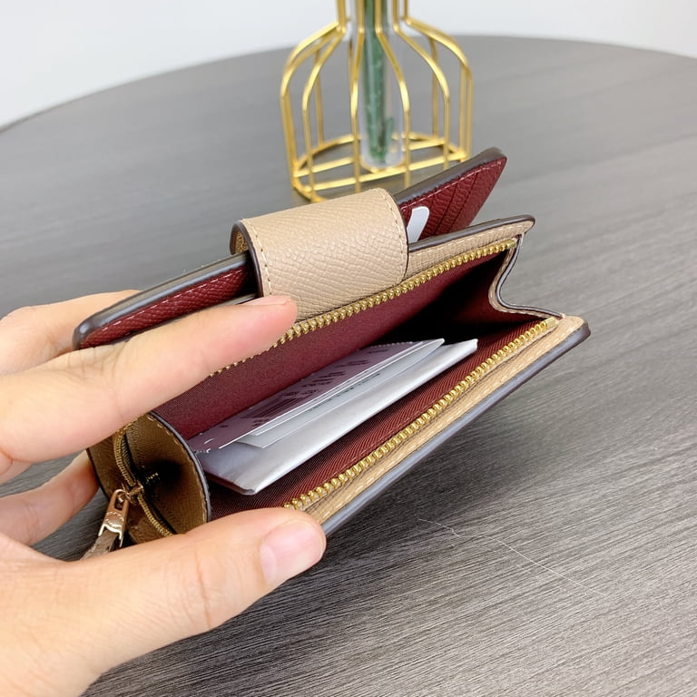 Coach 6390 Medium Corner Zip Wallet IN TAUPE - Walmart.com