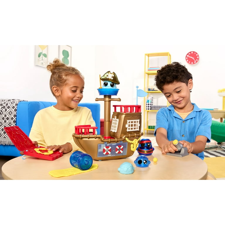 DOHKINS Pirate Ship Playset Toy Set for Kids with Treasure