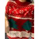 thumbnail image 4 of Suéteres holgados y cómodos para mujer, suéteres casuales con lindo estampado de árbol de Navidad, suéter cálido de manga larga, prendas de punto para otoño e invierno, ropa de calle, 4 of 5