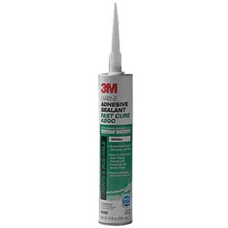 3M 06560 Marine Adhesive Sealant Fast Cure 4200 White, 10 oz. by 3M