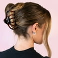 thumbnail image 3 of (3 pack) Scunci Recycled Large Claw Clips - Brown/Black - Thick Hair - 2-Count, 3 of 8