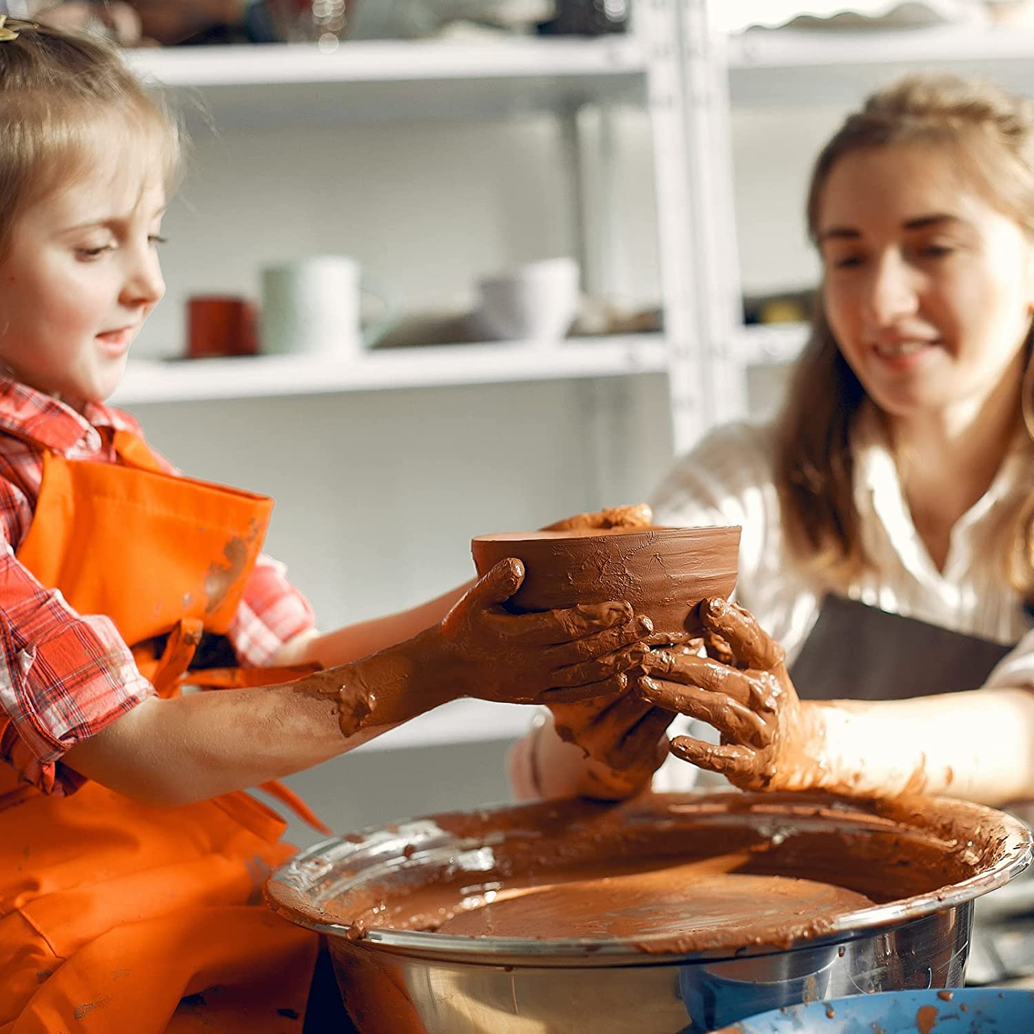 10 lbs Terra Cotta Pottery Clay - Cone 06, Ideal for Wheel Throwing, Hand Building, Firing, Sculpting, Beginners & Advanced