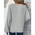 thumbnail image 2 of Women Lightweight Sweaters Ribbed Solid Color Design 5XL Plus Size Sweaters for Womens Long Sleeves Oversized Pullover Tops Relaxed Fit Cogild, 2 of 6