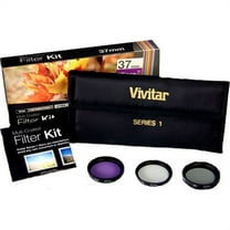 Vivitar 37mm UV, Polarizer & FLD Deluxe Filter kit (set of 3   carrying case)