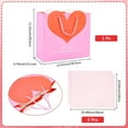 thumbnail image 2 of 1set 1pc Valentine's Day Themed Heart Printed Paper Bags with Handles Gift Bags Shopping Bags Rectangle 2pcs Wrapping Paper Deep Pink 30.5x12.1x28.5cm, 2 of 5