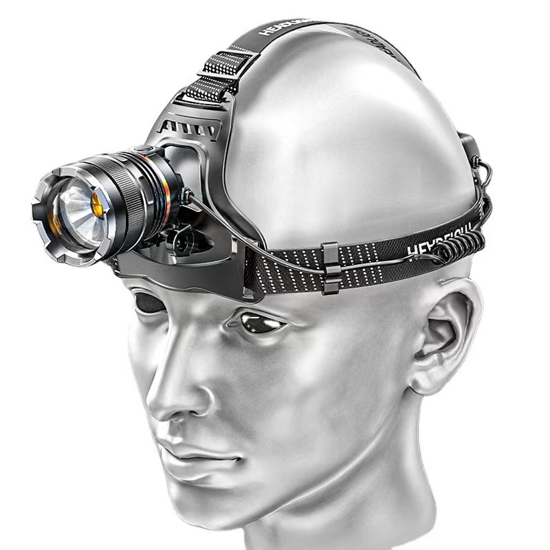 PINSAI Headlamp Rechargeable 12H Long Battery Life Super Bright LED Head Lamp, Headlight Motion Sensor Zoomable Headlamps for Adults Camping Cycling Hunting Fishing