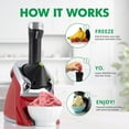 thumbnail image 5 of Yonanas 988RD Deluxe - Máquina de postres de fruta veganos, no lácteos, congelados, libre de BPA, incluye 75 recetas, 200 W, color rojo, 5 of 5