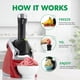 thumbnail image 5 of Yonanas 988RD Deluxe - Máquina de postres de fruta veganos, no lácteos, congelados, libre de BPA, incluye 75 recetas, 200 W, color rojo, 5 of 5