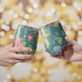thumbnail image 2 of 12oz Stemless Wine Tumblers Pioneer Flower Vacuum Insulated Stainless Steel Travel Tumbler Cups Mug with Lid and Straw for Champaign,Cocktail,Beer with Cleaning Brush, 2 of 5