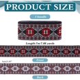 thumbnail image 2 of 1bundle 7M Ethnic style Polyester Rhombus Flower Jacquard Ribbon Garment Accessories Indian Red 2 inch(50mm) about 7.66 Yards(7m)/bundle, 2 of 6