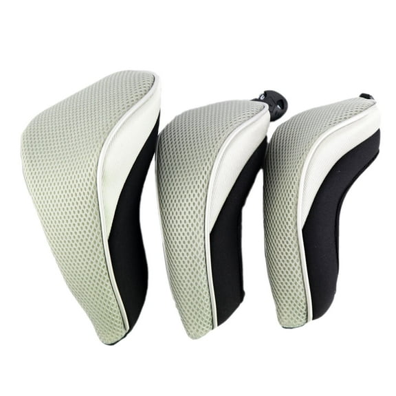 Golf Head Covers 5 Fairway Woods Headcovers for Golf Clubs 3pcs Gray Green