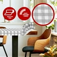 thumbnail image 4 of Sorfey Fitted Picnic Table Cover Checkered Rectangle Stretchable Tablecloth, Gray 36"x 96", 4 of 6