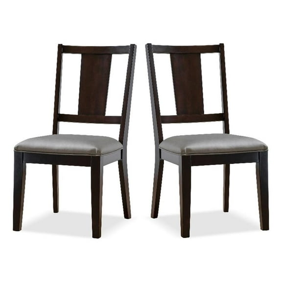 Furniture of America Arvin Wood Padded Side Chairs in Espresso (Set of 2)