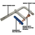thumbnail image 2 of Wilton 36" F-Clamp with Copper-Plated Steel Handle and 7" Throat Depth 4800S-36C, 2 of 6