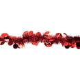thumbnail image 3 of Northlight 50' x 2.5" Unlit Shiny Red Tinsel with Polka Dots Christmas Garland, 3 of 5