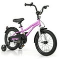 thumbnail image 1 of Costway Vélo pour Enfants de 16 Pouces pour Garçons et Filles de 4 à 7 Ans avec Siège Ajustable, Frein à Main, Réflecteurs, Violet, 1 of 10