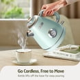 thumbnail image 2 of Hazel Quinn Retro Electric Kettle - 1.7 Liters / 57.5 Ounces Tea Kettle with Thermometer, All Stainless Steel, 1200 Watts Fast Boiling, BPA-free, Cor, 2 of 7