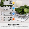thumbnail image 3 of Etekcity 0.1g Food Scale with Bowl Digital Kitchen Weight Grams and Ounces for Cooking and Baking, Large Backlit Display, Silver/Stainless Steel, 3 of 4