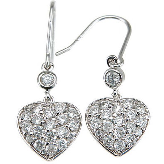 925 Sterling Silver Heart Earrings Makes Unique Happy Anniversary Gifts, Heart Sterling Silver Earrings