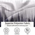 thumbnail image 2 of Grey Misty Forest Fall Shower Curtain Pine Tree Foggy Mountain Autumn Nature Scenery Landscape Bath Curtain Rustic Woodland Polyester Fabric Bathroom Decor 72" x 72", 2 of 5