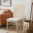 thumbnail image 6 of Vintage Cream Chair Back Covers, Removable Chair Covers for Dining Chairs Set of 8, Washable Chairs Slipcovers Back Seat Protector for Wedding Party 19"x20", 6 of 9