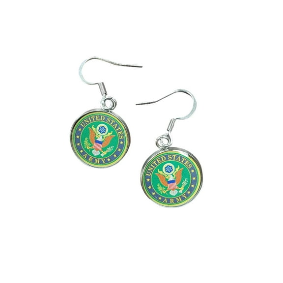 Army Earrings - Officially Licensed, Sterling Silver