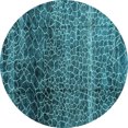 thumbnail image 1 of Ahgly Company Indoor Round Abstract Light Blue Modern Area Rugs, 7' Round, 1 of 4