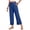 1# Blue, variant on Linen Pants for Women Petite Wide Leg Baggy Elastic Waist Flowy Palazzo Casual Pants with Pockets Beach Travel Trousers Pull On Black 2XL