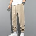 thumbnail image 2 of Vedolay Mens Pants 2023 Work Wear Fashion Zipper Pockets Khaki,L, 2 of 5