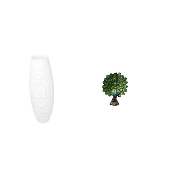 Cubierta de lámpara de pie,Lámpara de pie decorativa con pantalla de papel de arroz,Lámpara de pie clásica con pantalla y accesorios de iluminación,Figura de escritorio,Estatua de pavo