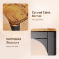 thumbnail image 2 of 5 Pieces Dining Table Set for 4, Modern Wooden Kitchen Table and 4 Upholstered PU Leather Chairs, Small Dinette for Dining Room, Breakfast Nook, Apartment-Retro Tabletop, 2 of 8