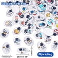 thumbnail image 5 of Glass Cabochons Oval with Spaceman Pattern Space Theme Pattern 25x18x5mm about 50pcs/bag 1 bag/box, 5 of 7