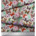 thumbnail image 3 of Soimoi Rayon Fabric Colorful Butterfly Printed Fabric 1 Yard 56 Inch Wide, 3 of 3