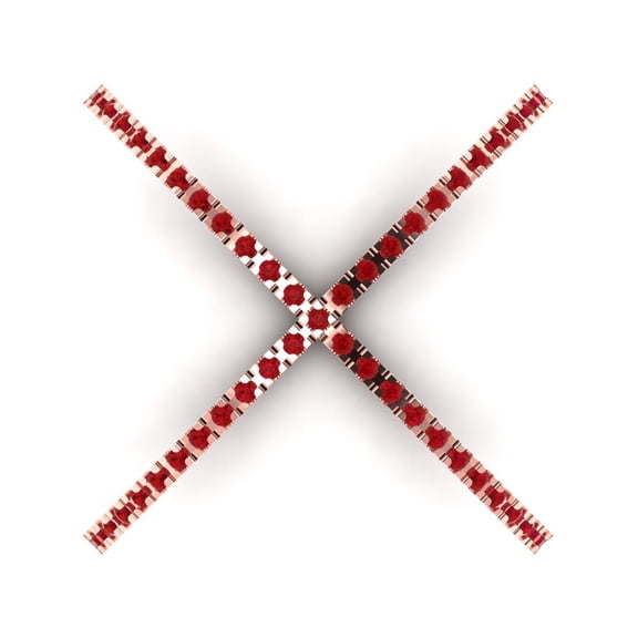 Statement Engagement Ring for Women - 0.245ct Simulated Ruby in 14K Rose Gold Promise Ring