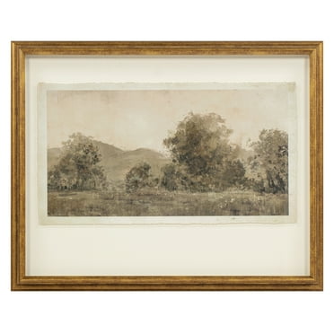 My Texas House Scenic Hillscape Framed Under Glass Wall Art 30x24