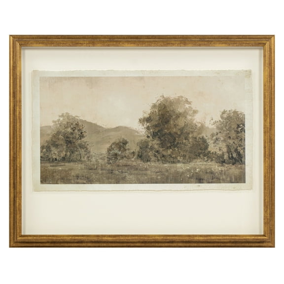 My Texas House Scenic Hillscape Framed Under Glass Wall Art 30x24