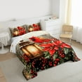 thumbnail image 3 of Manfei Cute Cardinals Queen Comforter Set,Happy Christmas Bedding Sets,Red Berry Xmas Floral Bedding Comforter Set For Kids,Luxury Bedroom Decor Reversible,3-Piece, 3 of 8