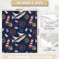 thumbnail image 2 of ladea Blanket Nautical Sailboat Anchor Lighthouse Blankets Warm Lightweight Throw Blanket All-Season for Couch Bed Man Women Girl 50"x60", 2 of 6