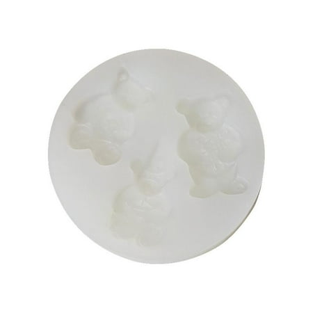 

DOYOUNG Mini Cute Bears Silicone Mold 3D Fondant Mould for Home Kitchen Baking DIY