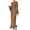 Brown, variant on TJAZFJPA Long Party Dresses for Women Women Casual Solid Color Round Neck Bell Sleeve Pleated Dress Long Summer Dresses for Women Engagement Party Dress
