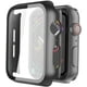 thumbnail image 1 of Misxi Paquete de 2 Estuches Rígidos para PC con Protector de Pantalla de Vidrio Templado Compatible con Apple Watch SE Series 6 Series 5 Series 4 40 mm - Negro, 1 of 4
