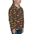 thumbnail image 3 of Salouo Fox In Forest Pattern Hoodie Sweatshirt for Youth, Fall Pullover Hoodie Sweatshirt Long-Sleeve Pullover Hooded Sweatshirt-Small, 3 of 6