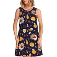 thumbnail image 1 of Fotbe Turkey And Autumn Vestido de Verano sin Mangas para Mujer – Vestido Midi Línea A, Estilo Camiseta Floral, Vestido Playero Casual y Fluido, 1 of 7