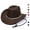 Coffee, variant on Western Cowboy Hat for Women Men,Wide Brim Rhinestone Cowgirl Hat Glitter Felt Fedora Country Party Rodeo Costume Accessory